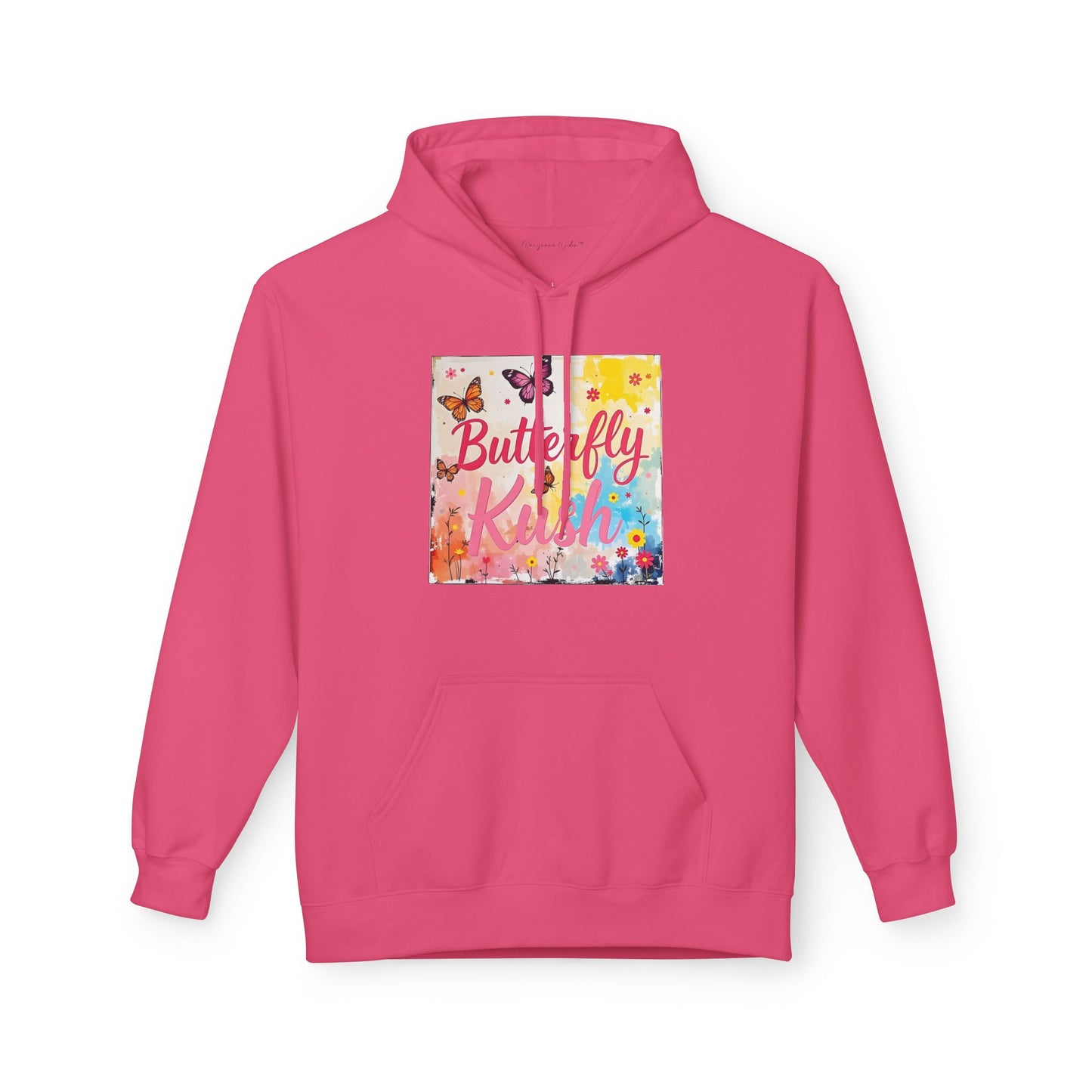 Butterfly Kush Hoodie - Floral Watercolor Comfort Unisex Sweatshirt