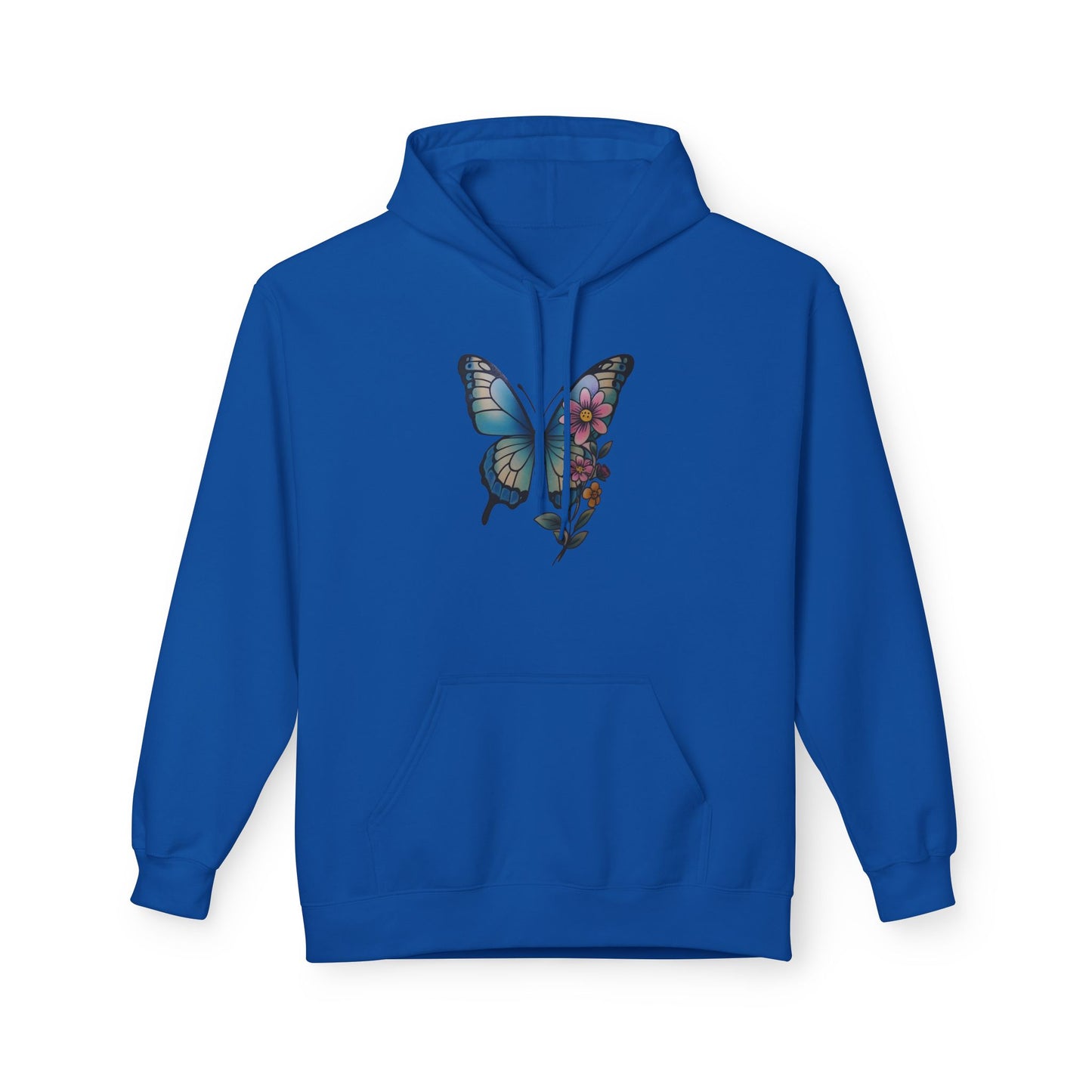 Butterfly Floral Hoodie — Women's Nature-Inspired Pullover