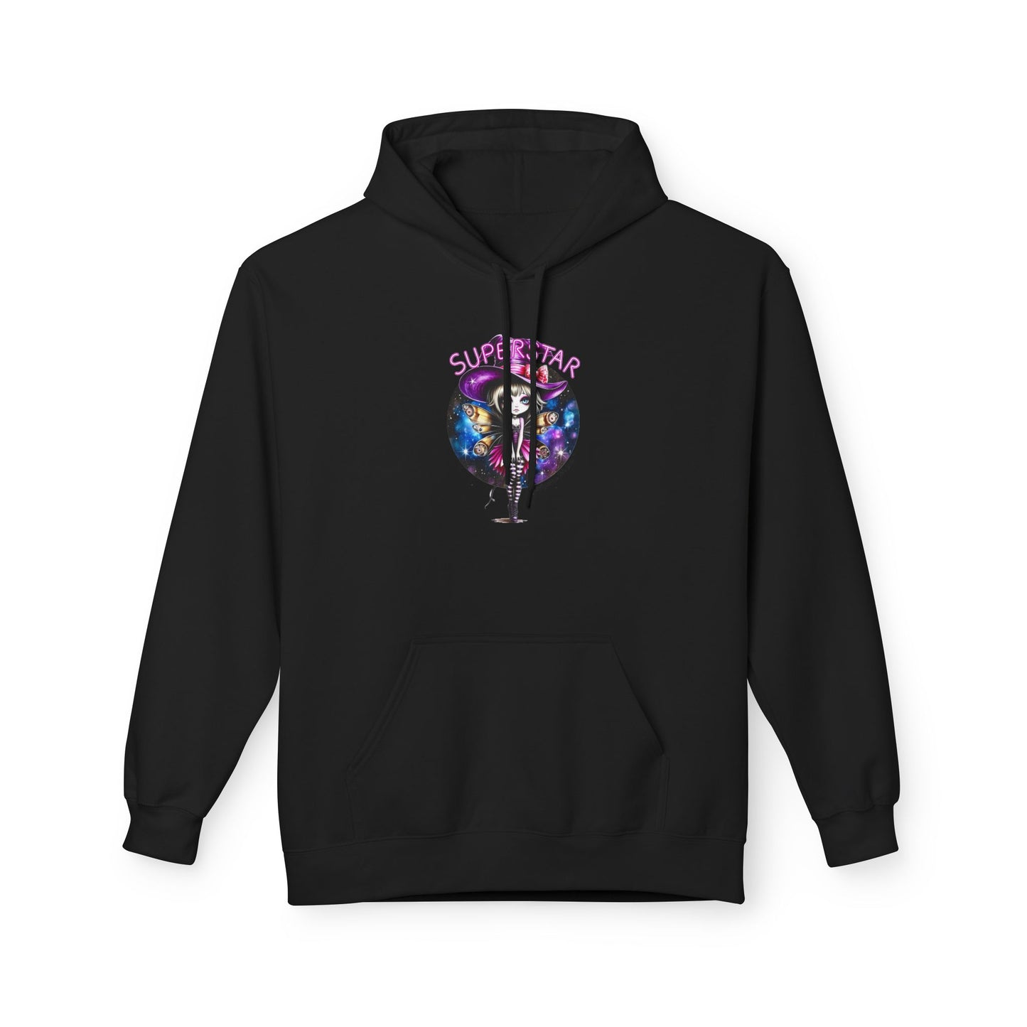 Backstage Pass Hoodie — Superstar Fairy - Neon Burlesque Theater Graphic Unisex Pullover - Marijuana Widow