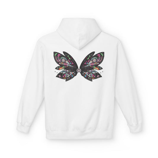 Praying for Peace - Fairy Butterfly Floral Wings Hoodie — Whimsical Butterfly Silhouette Pullover