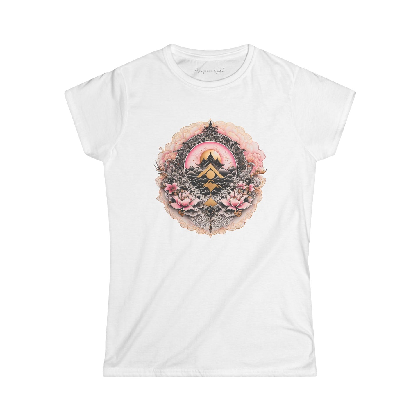 Tranquil Mountain Morning — Boho Sunrise Nature Graphic - Women's Tee