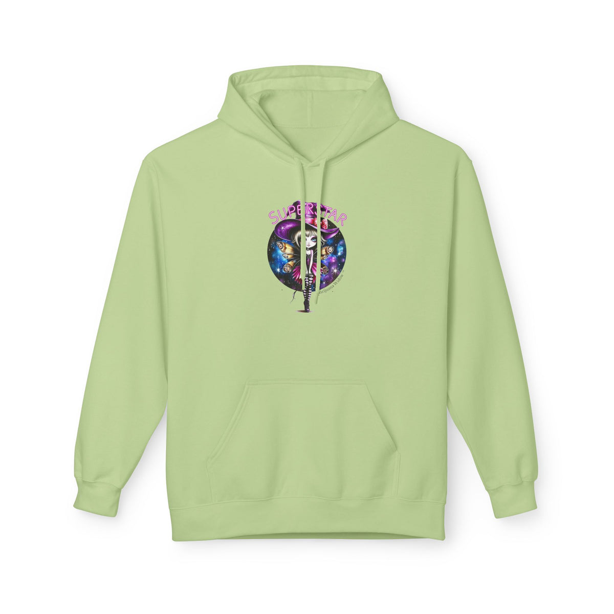 Backstage Pass Hoodie — Superstar Fairy - Neon Burlesque Theater Graphic Unisex Pullover - Marijuana Widow