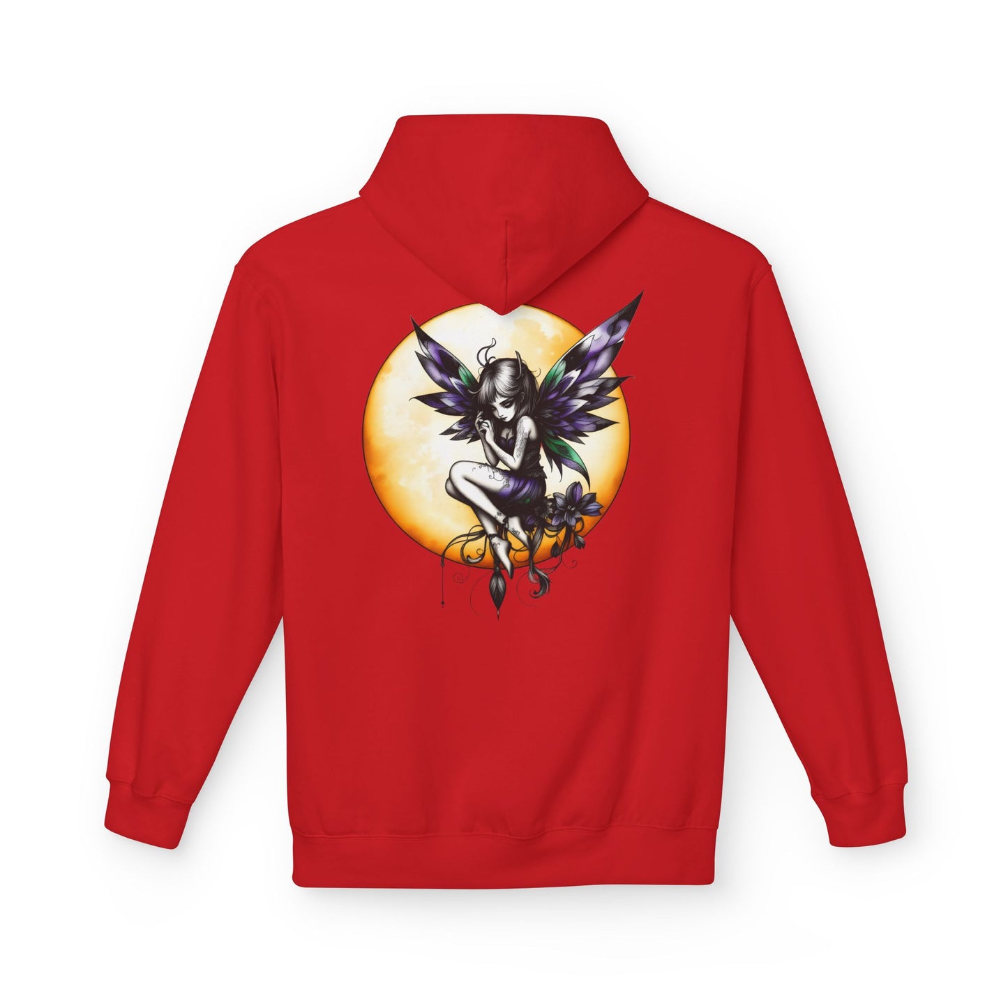 Fairy Moon Hoodie — Girl in the Moon - Fantasy Fairy with Crescent Moon Graphic