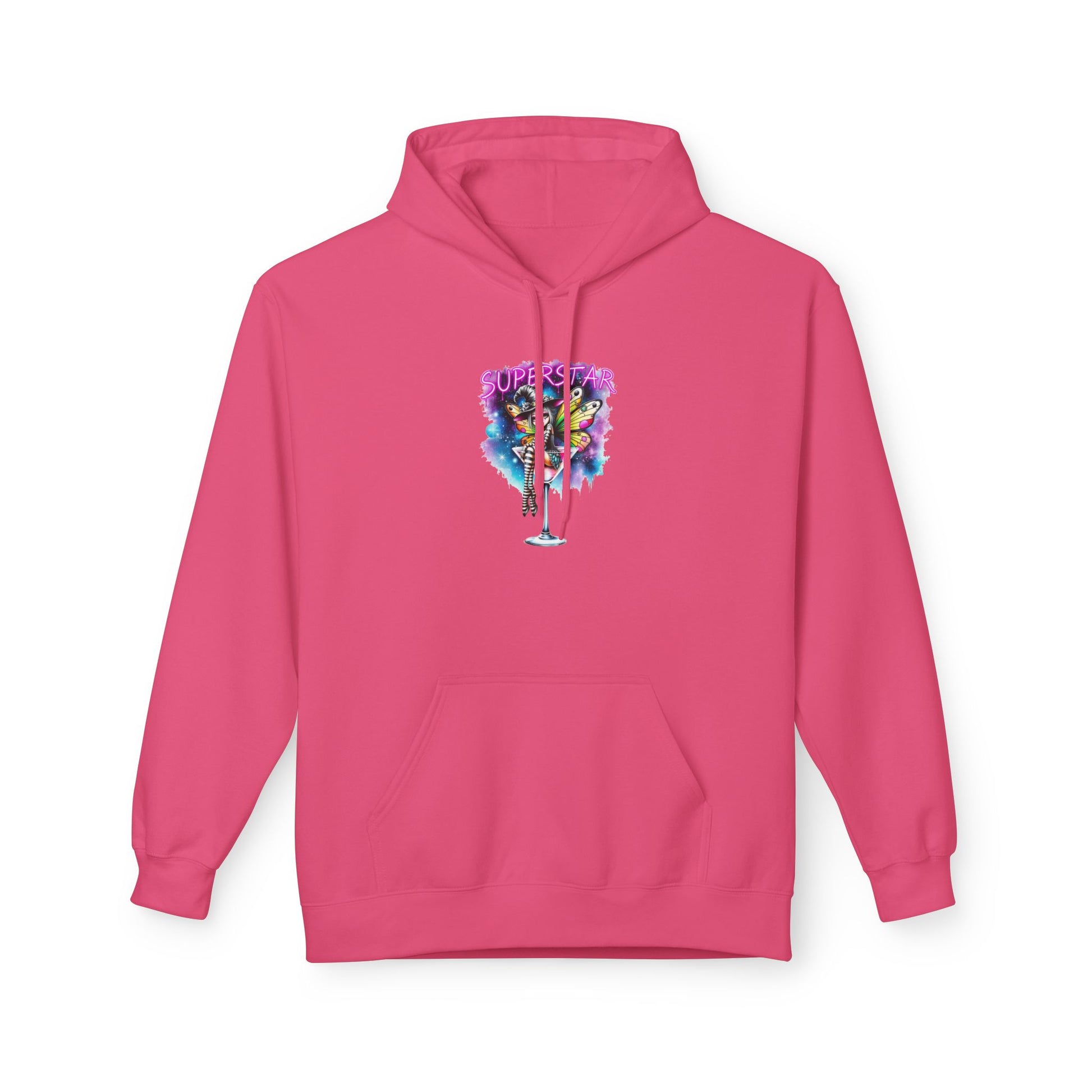 Backstage Pass Hoodie - Boozy Fairy - Neon Burlesque Theater Graphic Unisex Pullover - Marijuana Widow