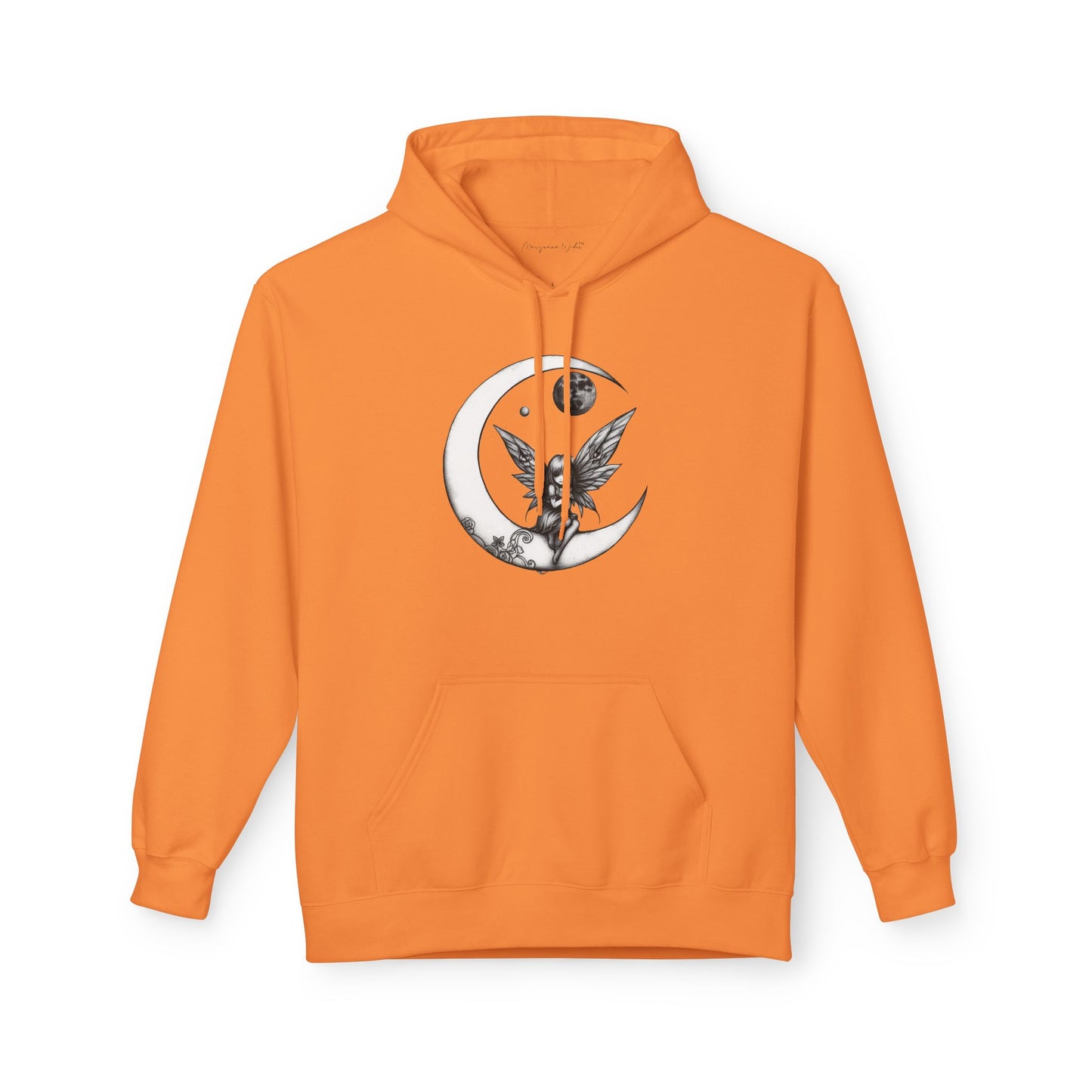 Fairy Moon Hoodie — Girl in the Moon - Fantasy Fairy with Crescent Moon Graphic