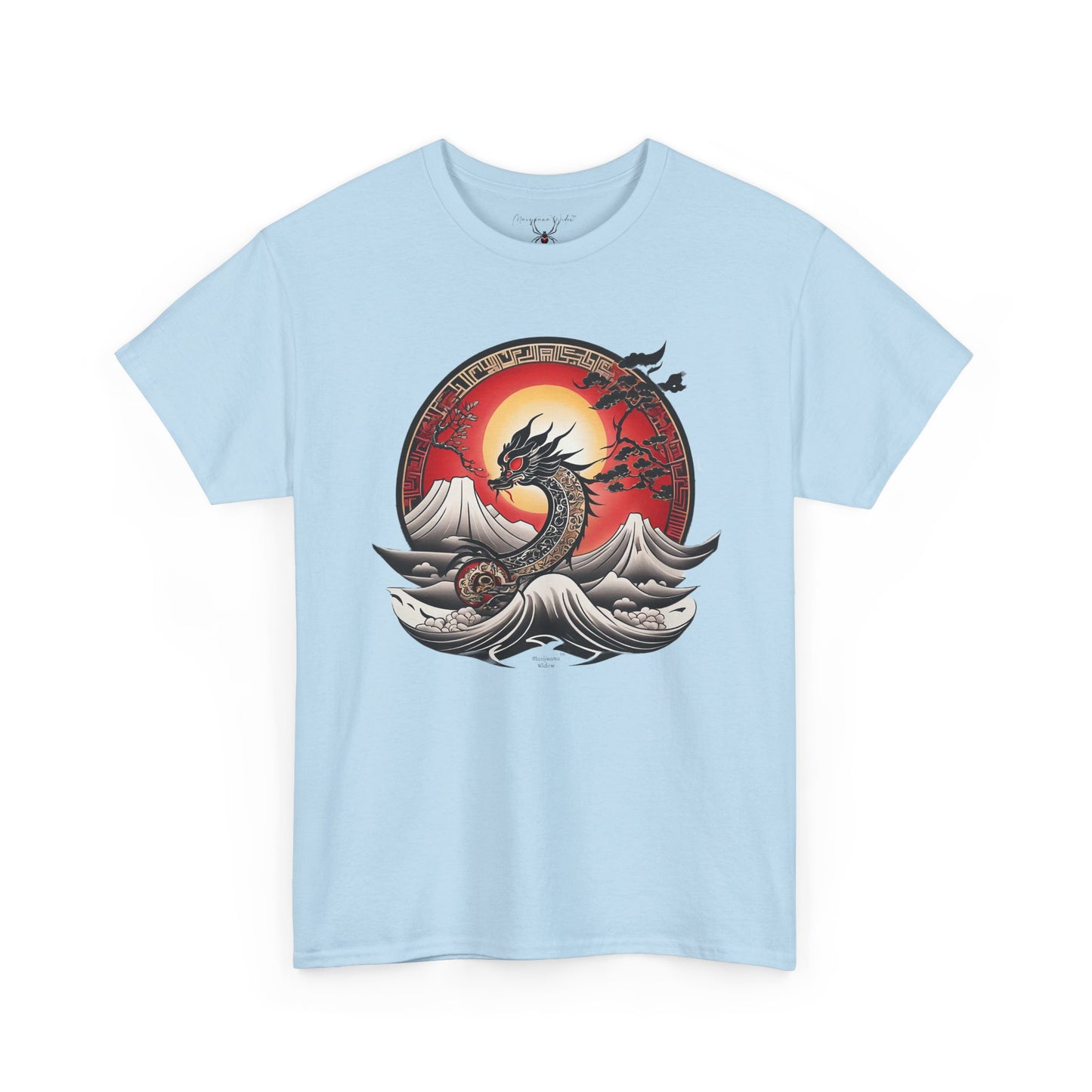 Dragon Rising — Sunset Waves Graphic Unisex T-Shirt