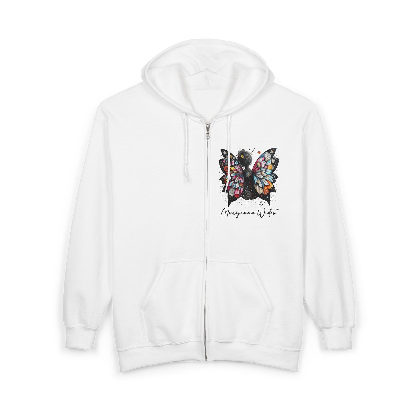 Fairy Butterfly Zip Hoodie - Dream Again - Full-Zip Unisex Sweatshirt