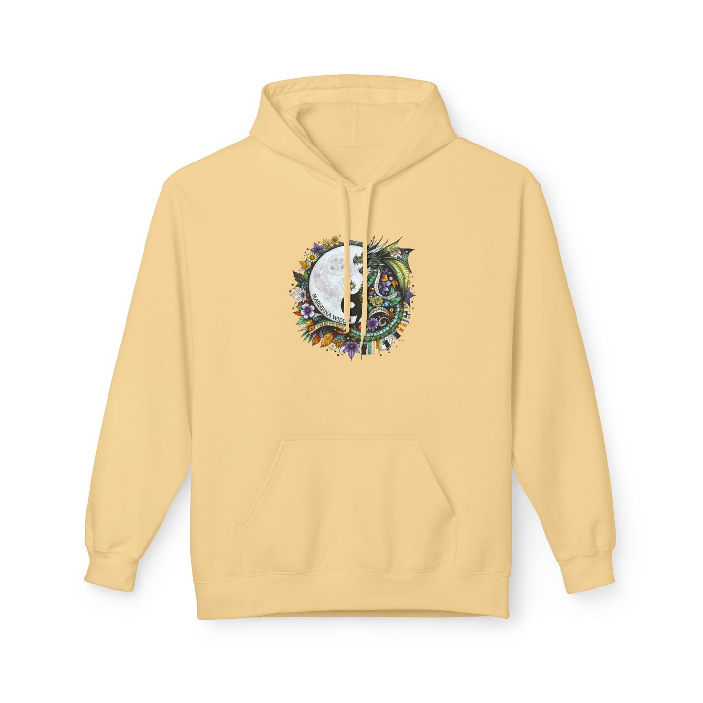 Dragon Flower - Moon & Floral Hoodie — Botanical Moon Phases Pullover