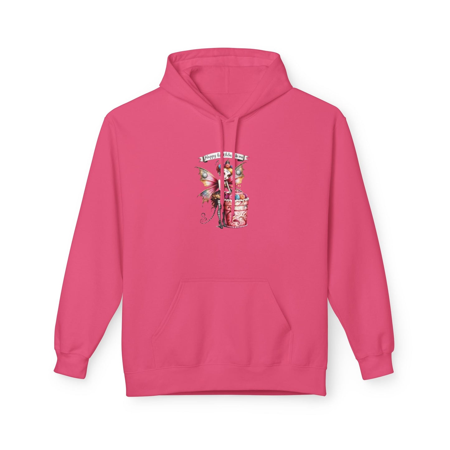 Fairy Butterfly - Happy Birthday to Me - Unisex Hoodie - Fairy with a Birthday Cake Sweatshirt - Marijuana Widow
