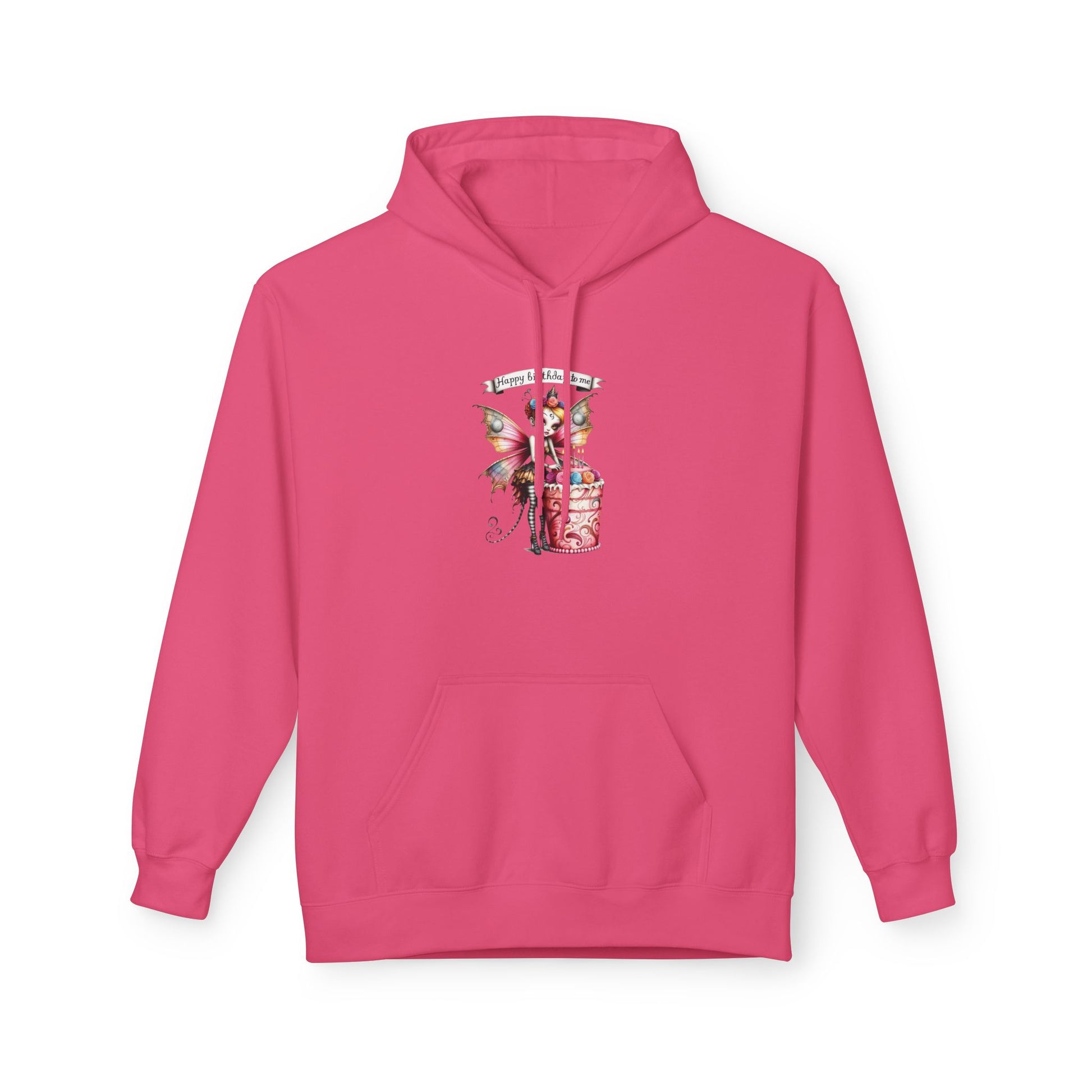 Fairy Butterfly - Happy Birthday to Me - Unisex Hoodie - Fairy with a Birthday Cake Sweatshirt - Marijuana Widow