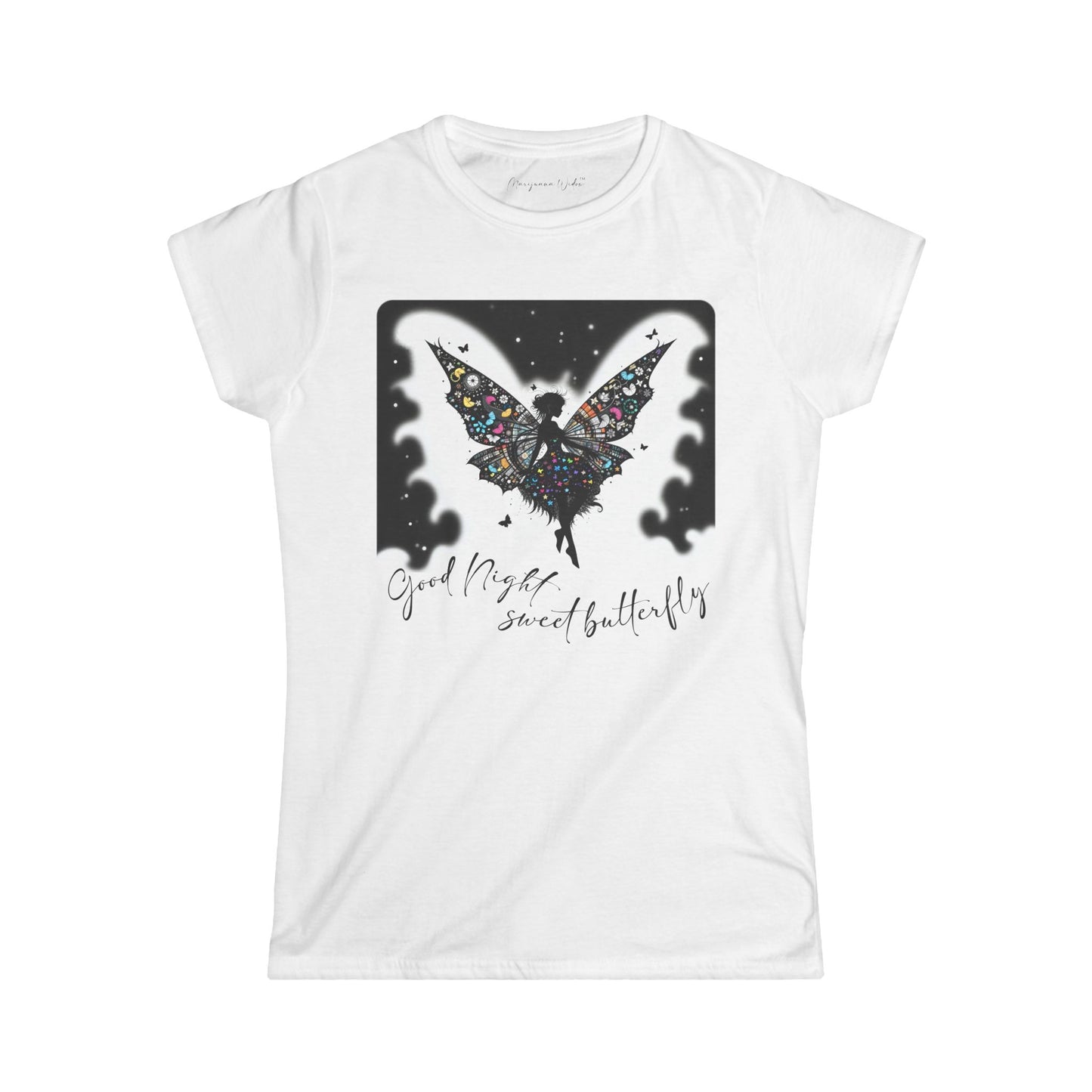 Fairy Butterfly Night Women's Tee — Good Night Sweet Butterfly Graphic Shirt