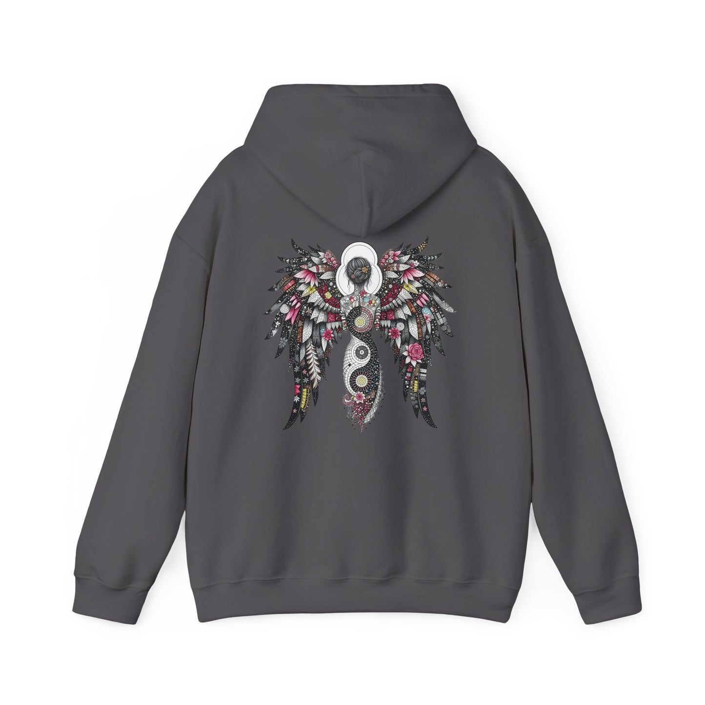 Angel Wings - Angel of Peace — Floral Gothic Spiritual Hoodie