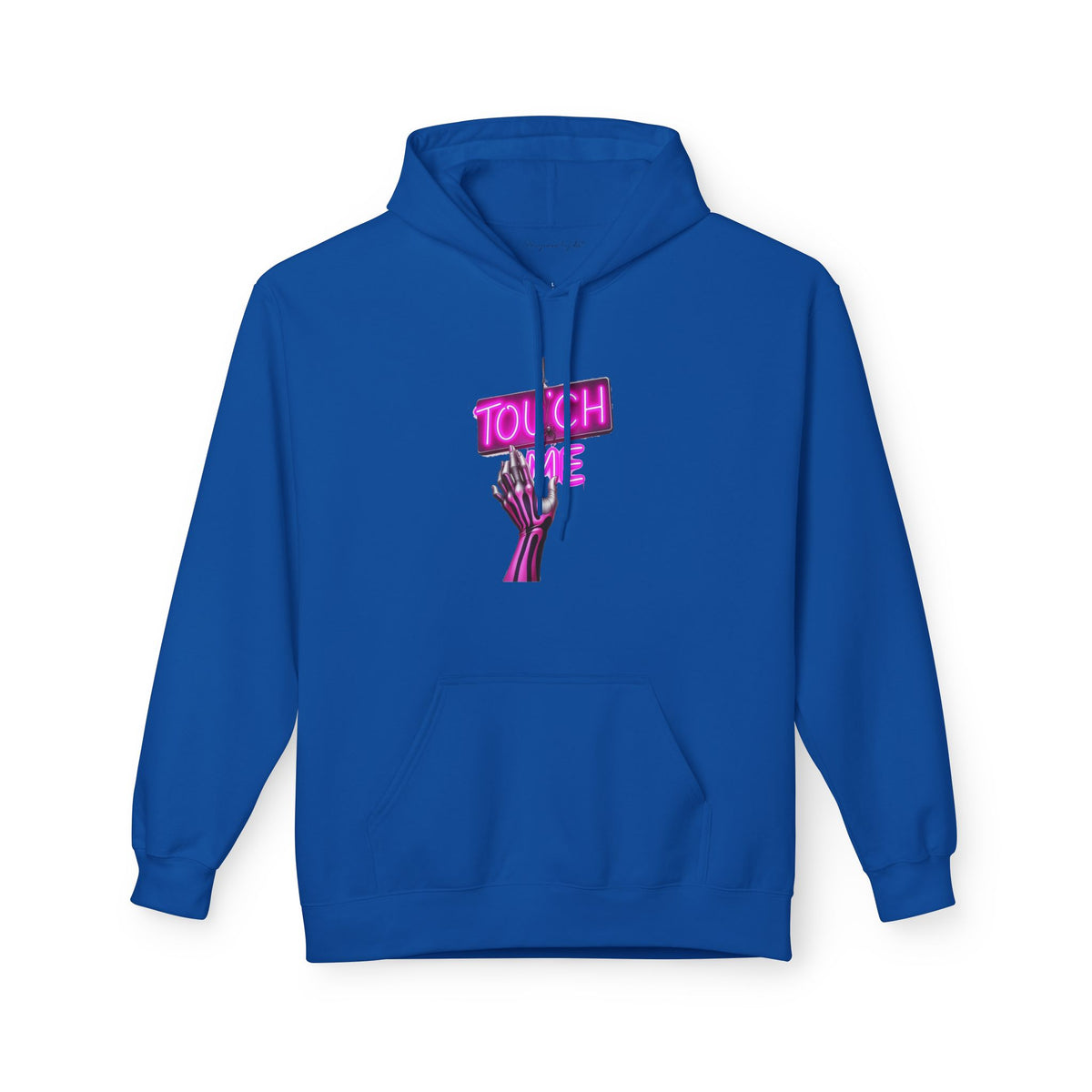 Touch Me Hoodie - Pink Neon Sign — Retro Pink Graphic Pullover - Marijuana Widow