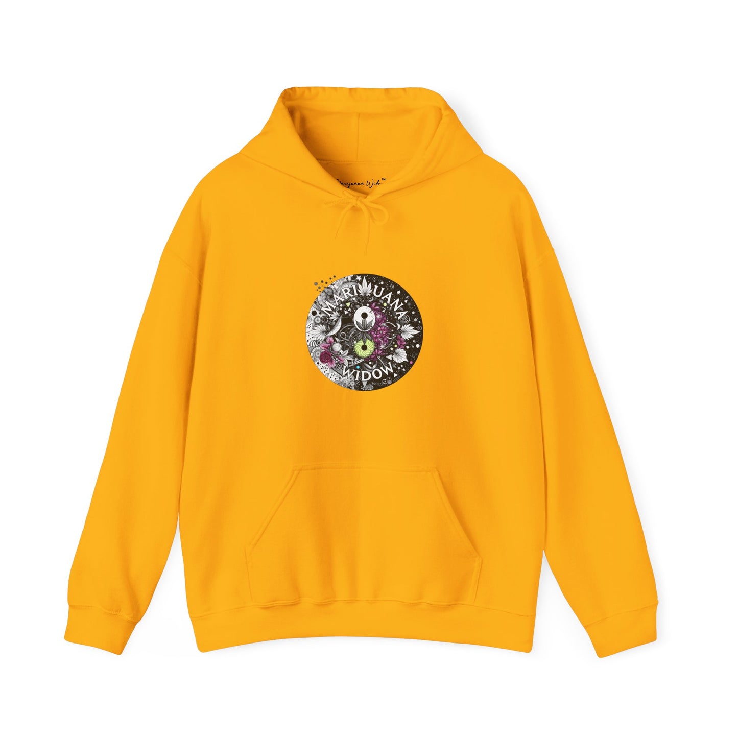 Angel Wings - Floral Skull Raven Hoodie — Gothic Boho Wings Pullover