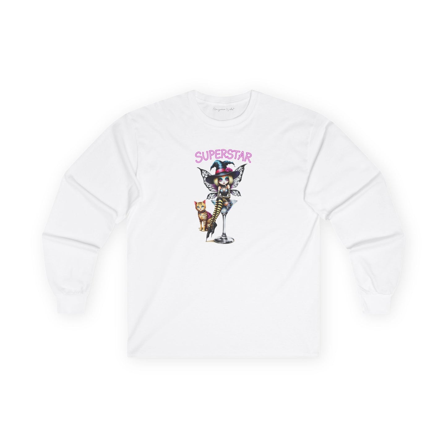 Halloween Fairy - Superstar - Fairy Witch and Cat - Unisex Long Sleeve Tee
