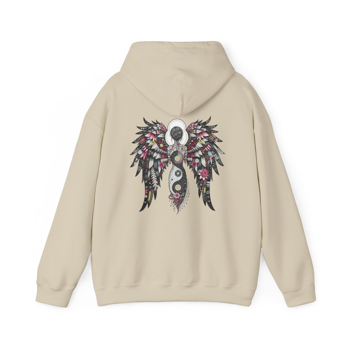 Angel Wings - Angel of Peace — Floral Gothic Spiritual Hoodie
