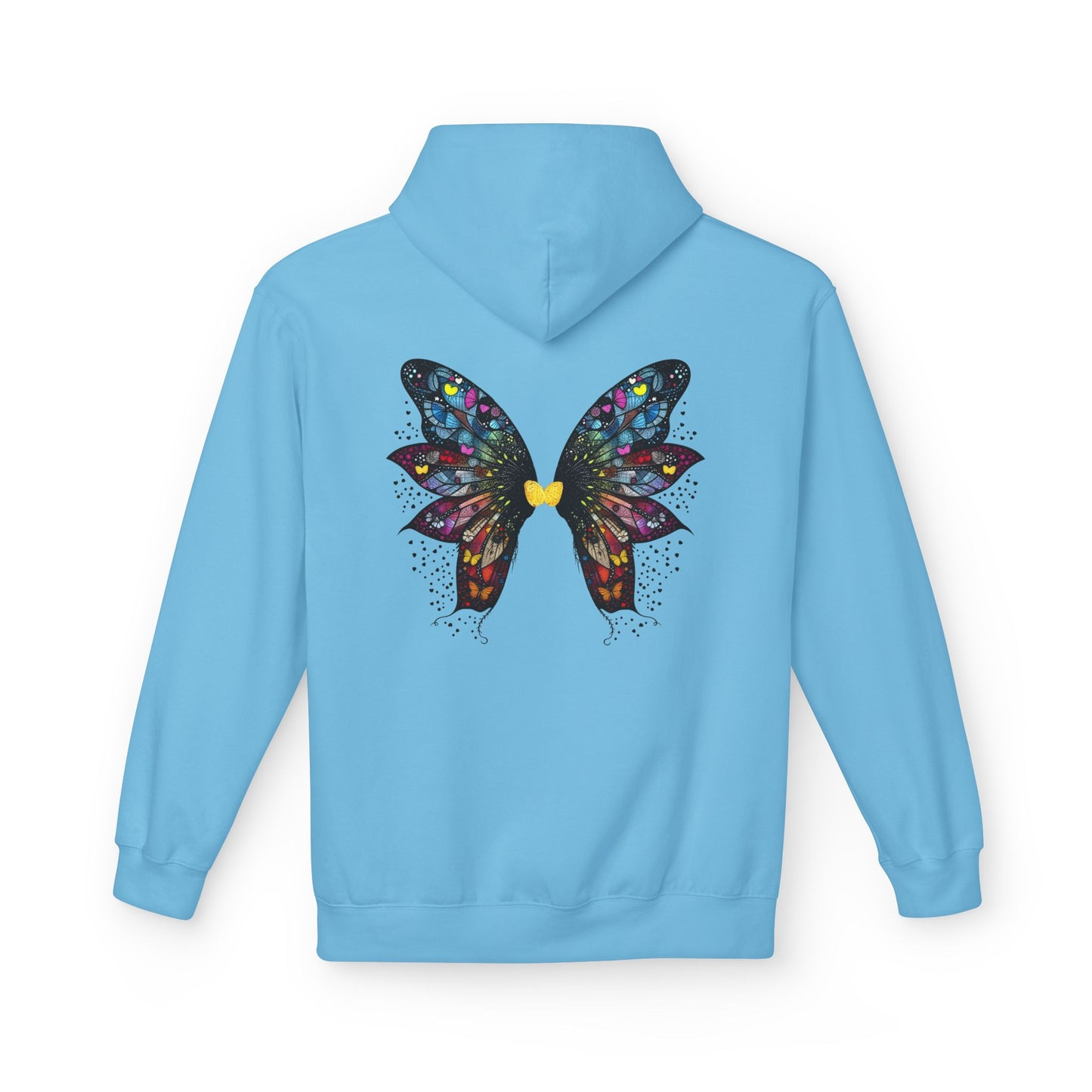 Fairy Dancer - Fairy Butterfly Wings Hoodie — Colorful Butterfly Mosaic Design
