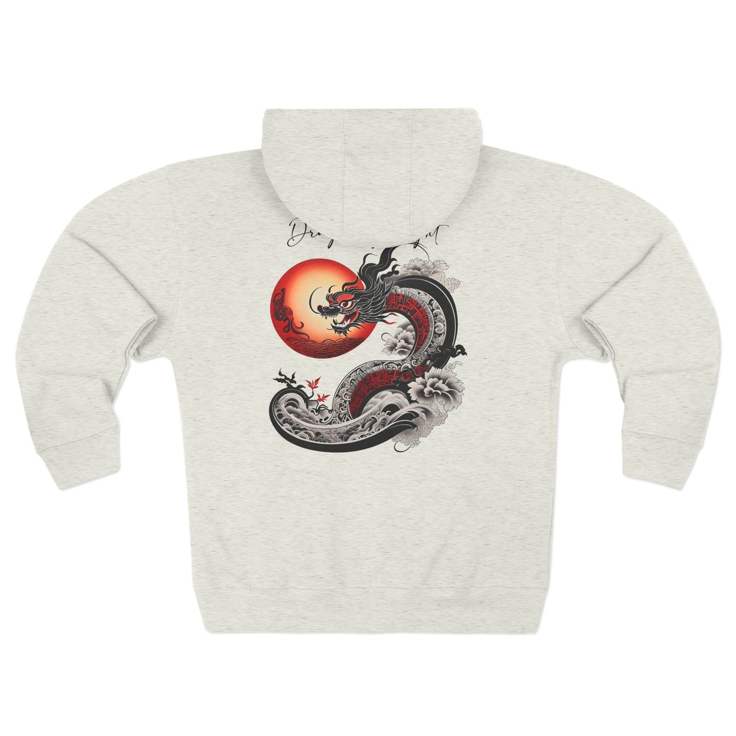 Angel by Day, Dragon by Night Zip-Hoodie - Japanese Dragon and Geisha Angel - Zip-Up Unisex Hoodie