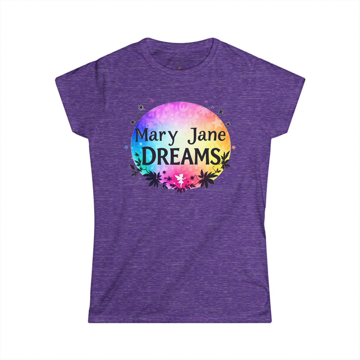 Mary Jane Dreams Tee — Colorful Fairy Psychedelic Cannabis Women's T-Shirt - Marijuana Widow