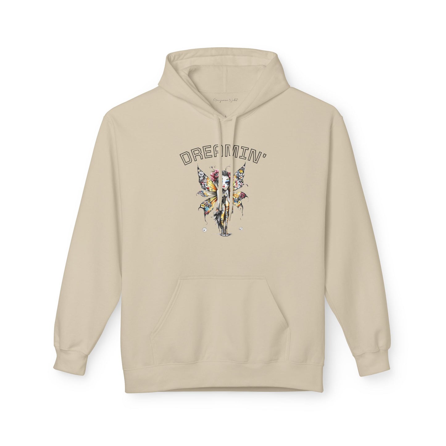 Goth Fairy - Dreamin' Butterfly Hoodie — Vintage Floral Graphic Unisex Pullover
