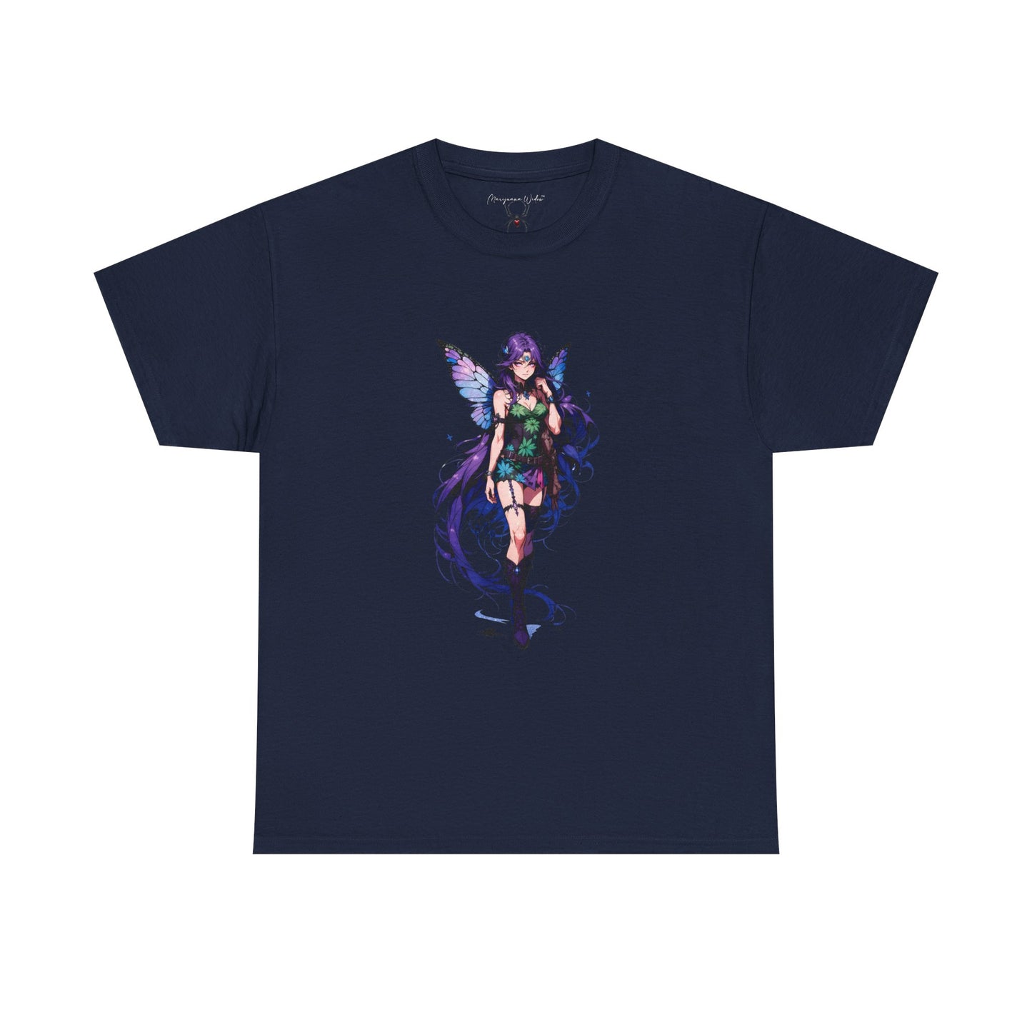 Fairy Anime T-Shirt — Purple Winged Fairy Illustration