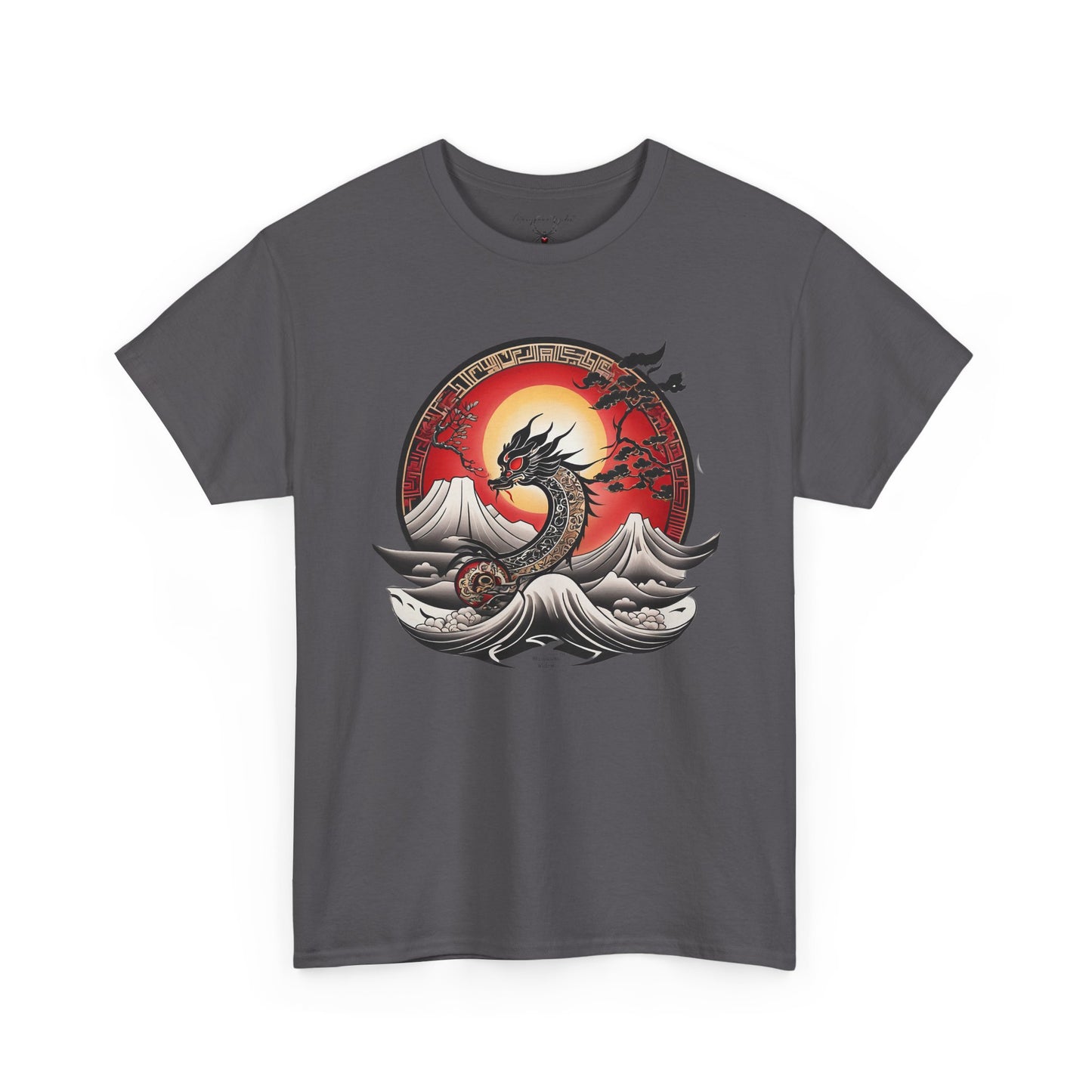 Dragon Rising — Sunset Waves Graphic Unisex T-Shirt