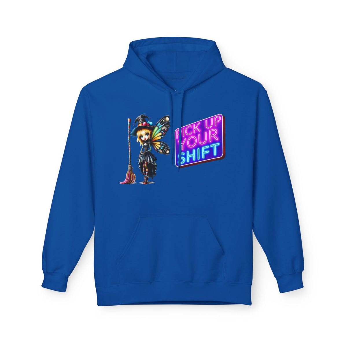 Halloween Fairy - 'Sweep and Ride' - Witch Broom Fairy Graphic Unisex Hoodie - Marijuana Widow
