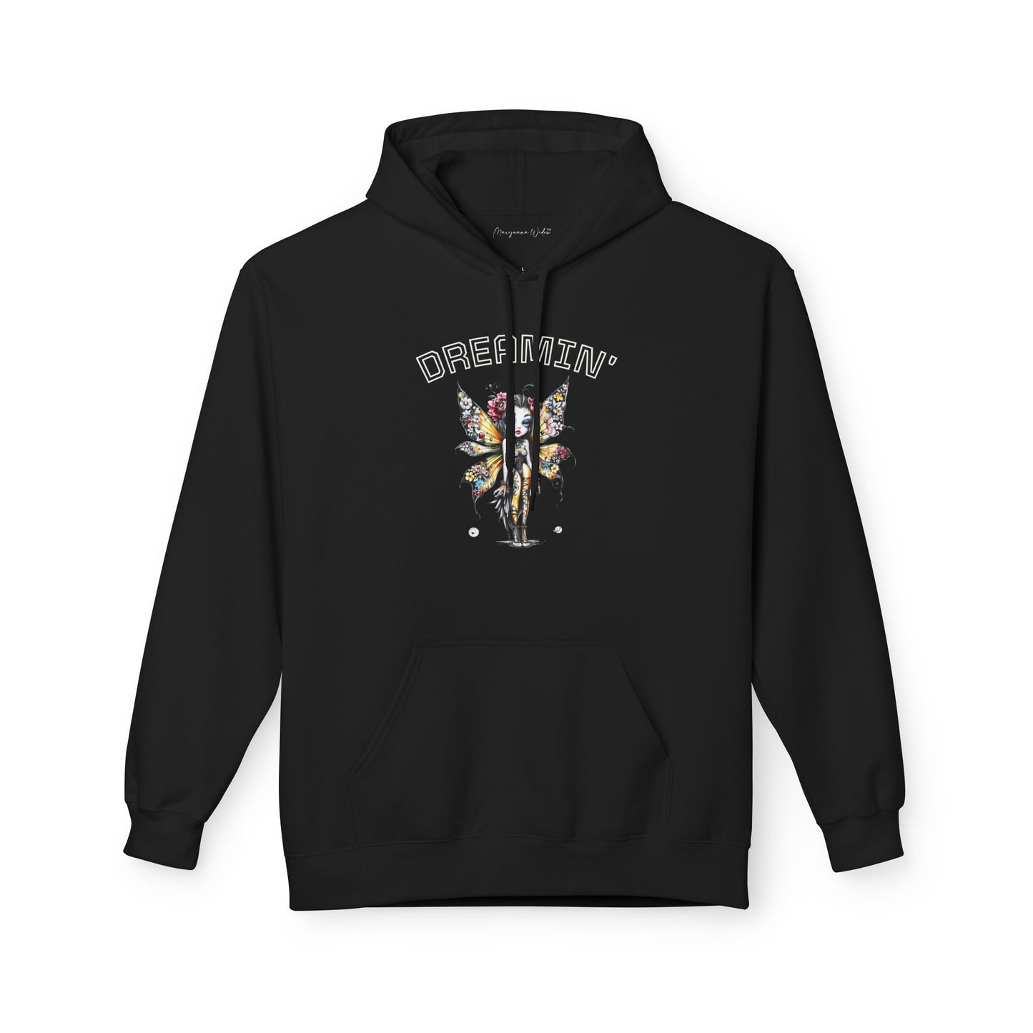 Goth Fairy - Dreamin' Butterfly Hoodie — Vintage Floral Graphic Unisex Pullover