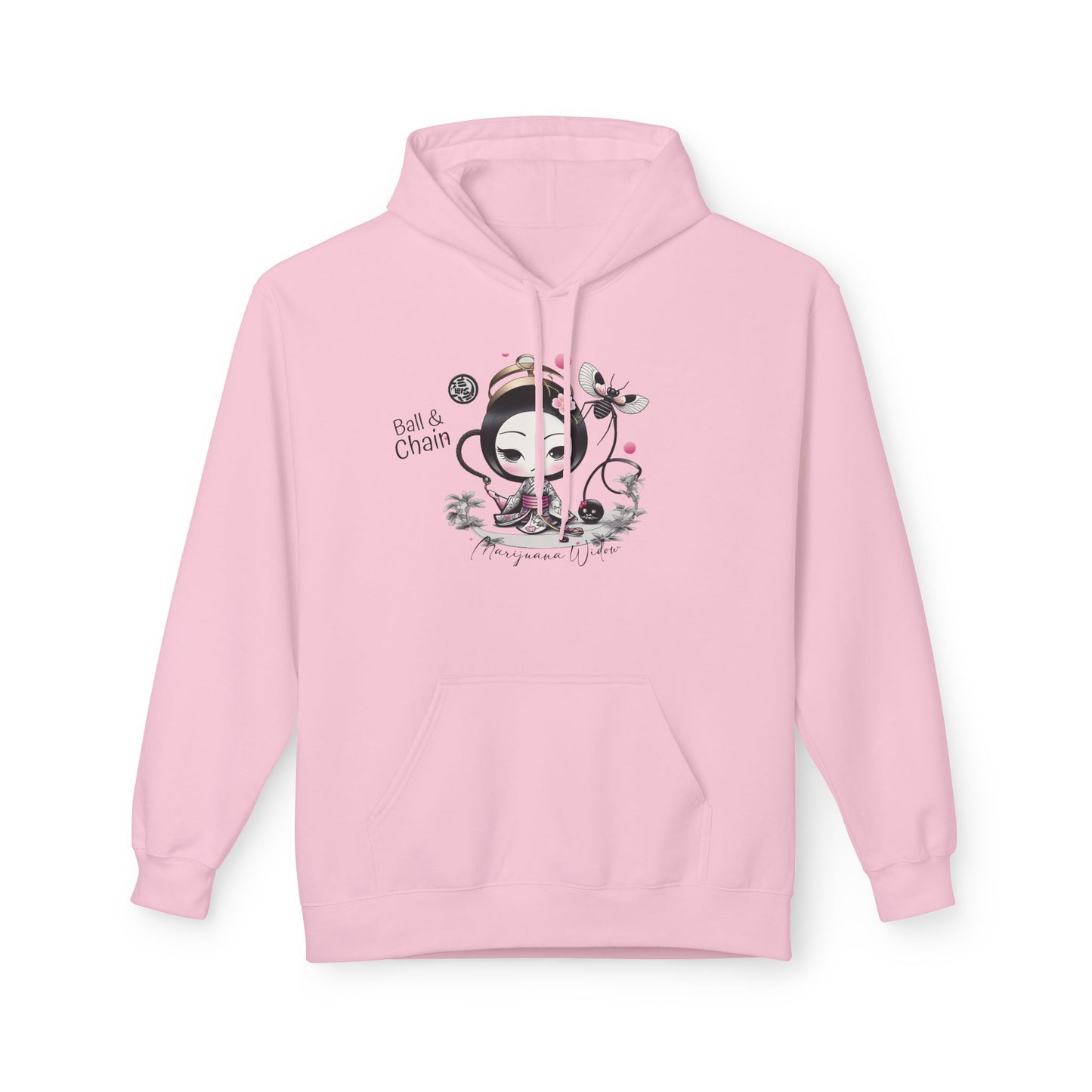 Geisha Angel — Ball & Chain - Kawaii Bamboo Garden Hoodie - Cute Graphic Unisex Sweatshirt