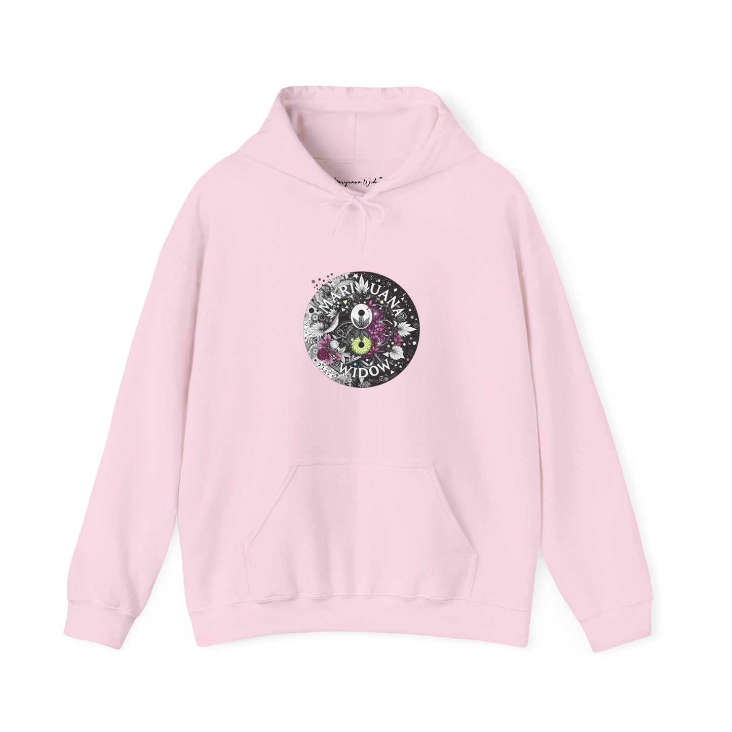 Angel Wings - Floral Skull Raven Hoodie — Gothic Boho Wings Pullover