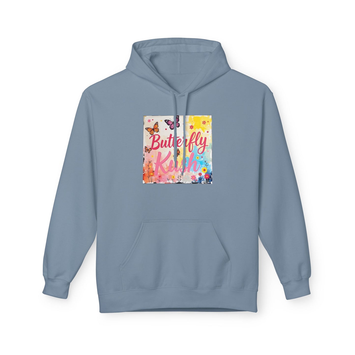 Butterfly Kush Hoodie - Floral Watercolor Comfort Sweatshirt