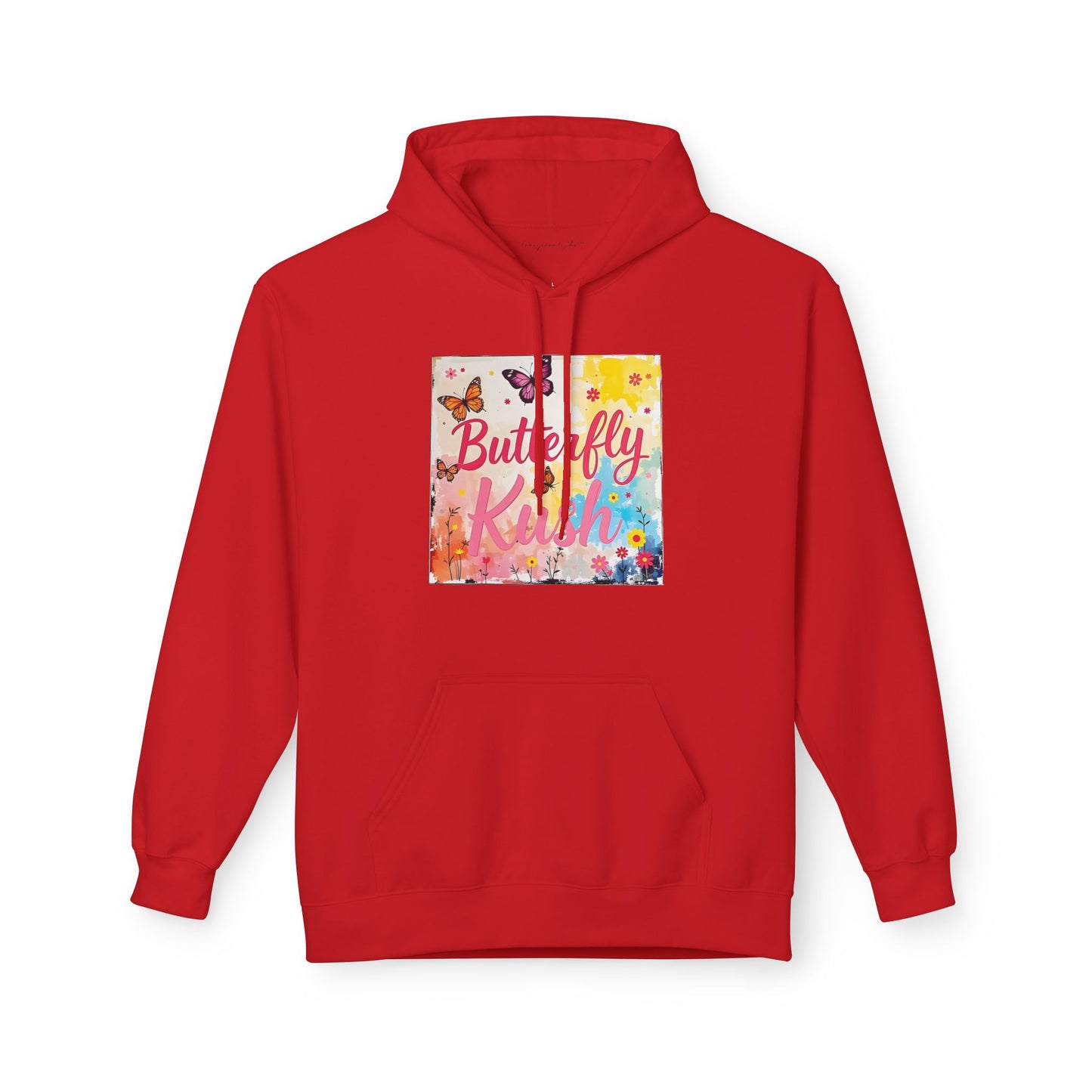 Butterfly Kush Hoodie - Floral Watercolor Comfort Unisex Sweatshirt