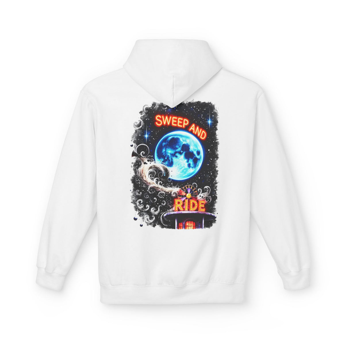 Halloween Fairy - 'Sweep and Ride' - Witch Broom Fairy Graphic Unisex Hoodie - Marijuana Widow