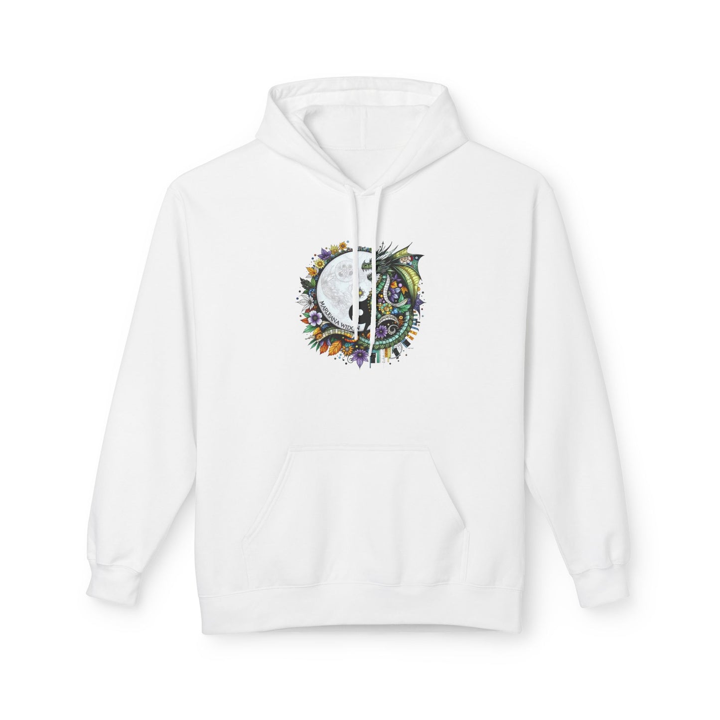 Dragon Flower - Moon & Floral Hoodie — Botanical Moon Phases Pullover