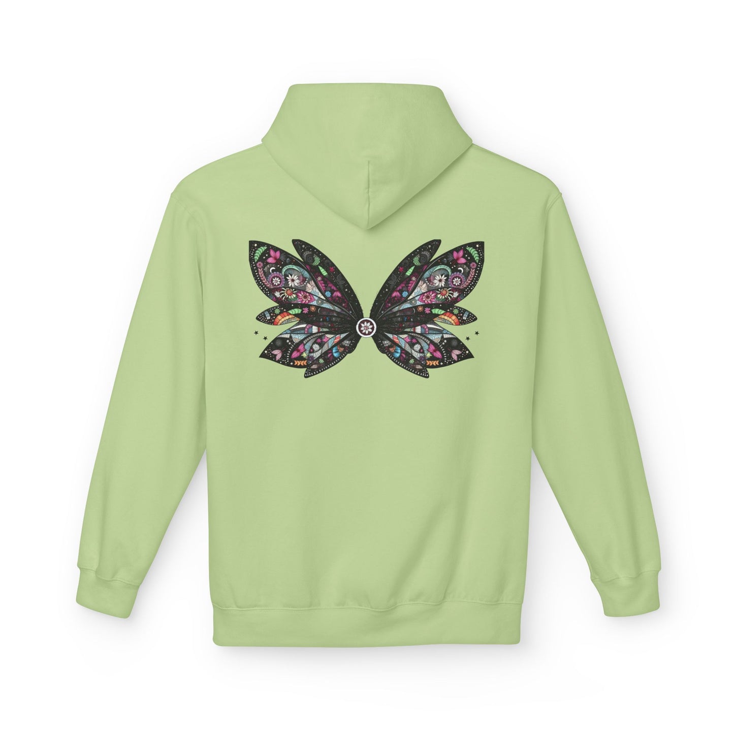 Praying for Peace - Fairy Butterfly Floral Wings Hoodie — Whimsical Butterfly Silhouette Pullover