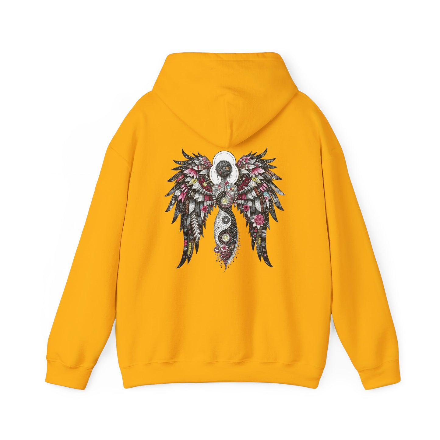 Angel Wings - Angel of Peace — Floral Gothic Spiritual Hoodie