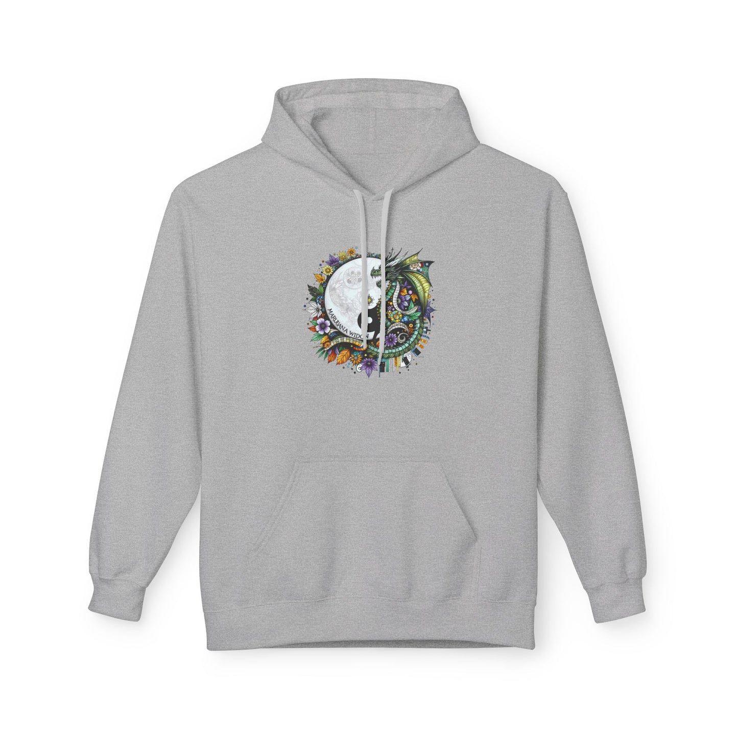 Dragon Flower - Moon & Floral Hoodie — Botanical Moon Phases Pullover