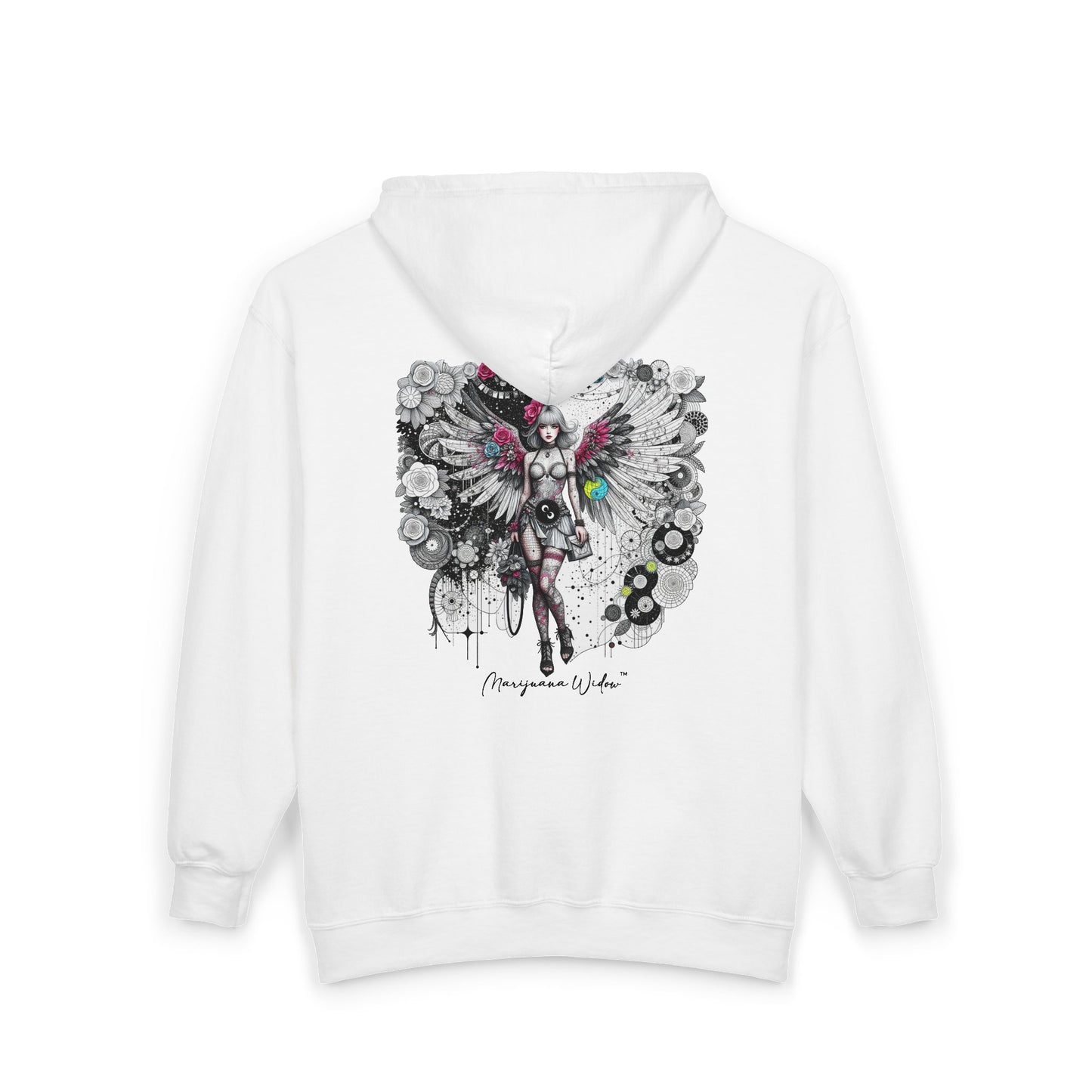 Angel Wings - Just A Girl - Graphic Full-Zip Hoodie