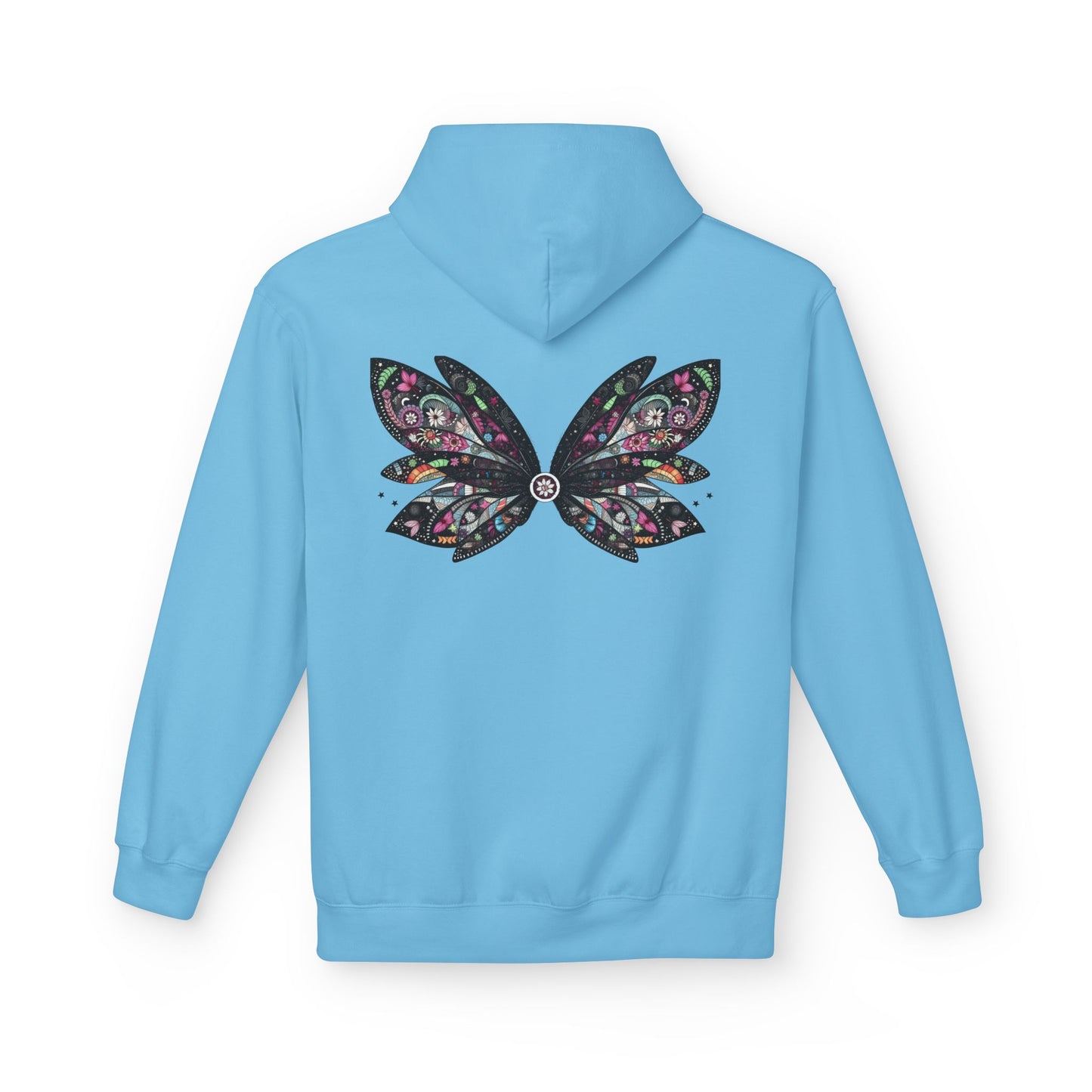 Praying for Peace - Fairy Butterfly Floral Wings Hoodie — Whimsical Butterfly Silhouette Pullover