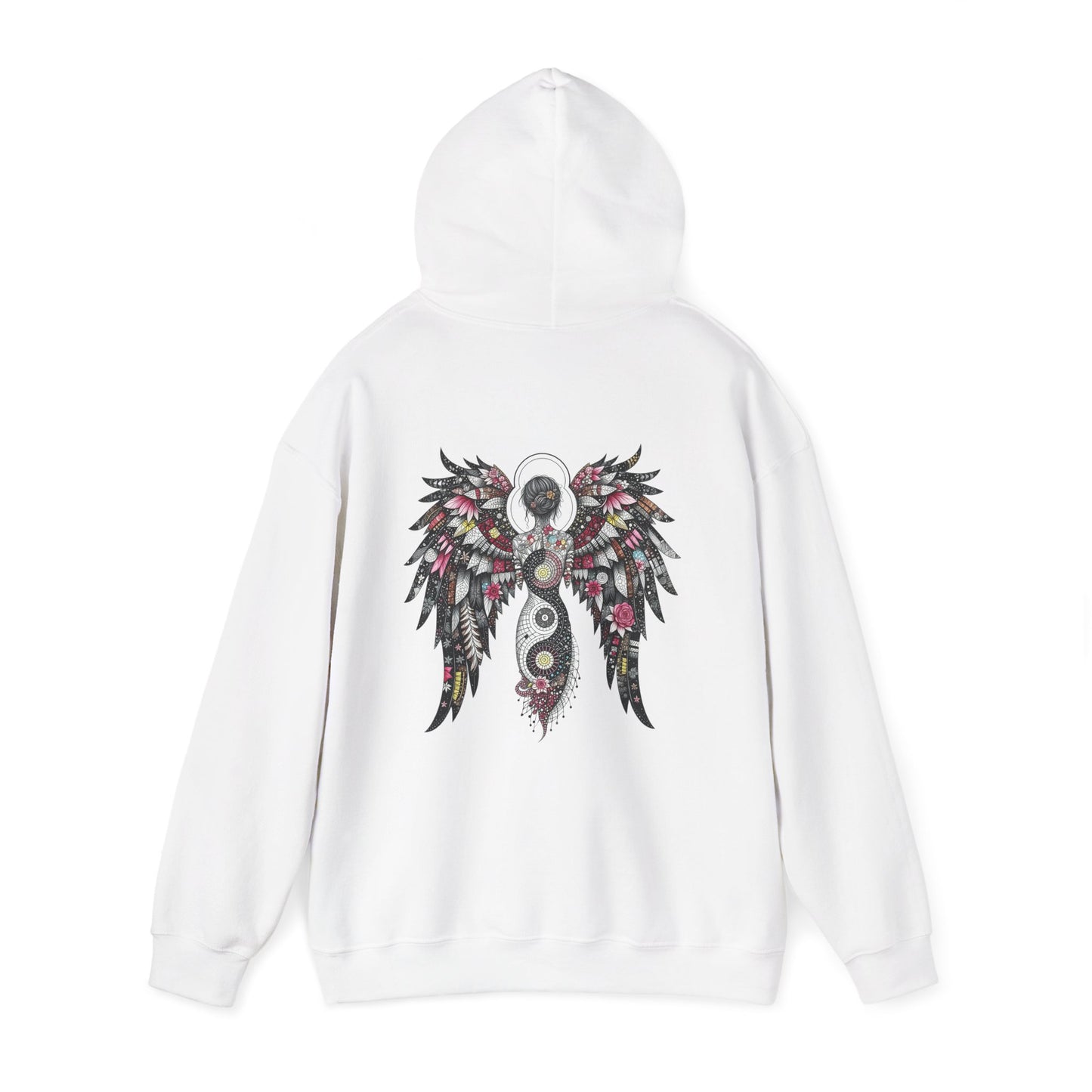 Angel Wings - Angel of Peace — Floral Gothic Spiritual Hoodie