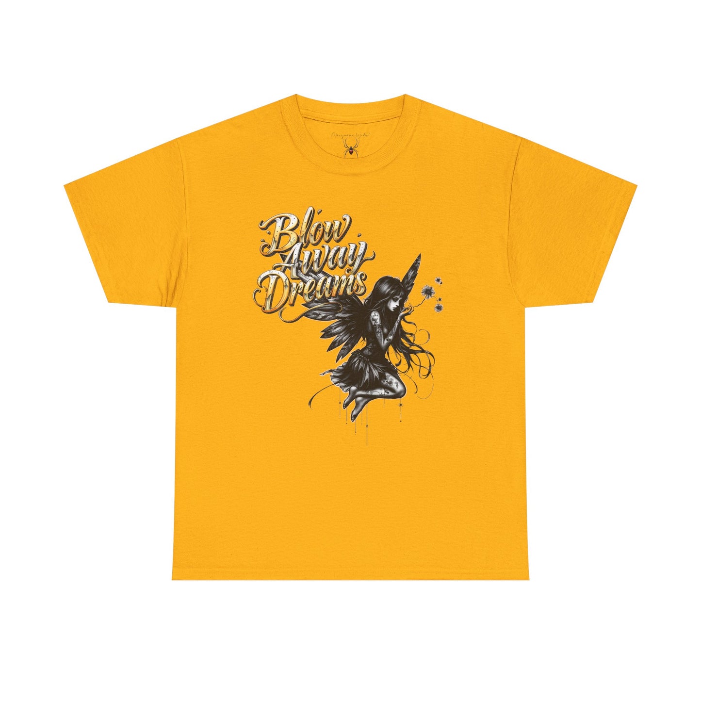 Dandelion Fairy Silhouette T-Shirt — Gothic Black Fairy Graphic - Unisex T-shirt