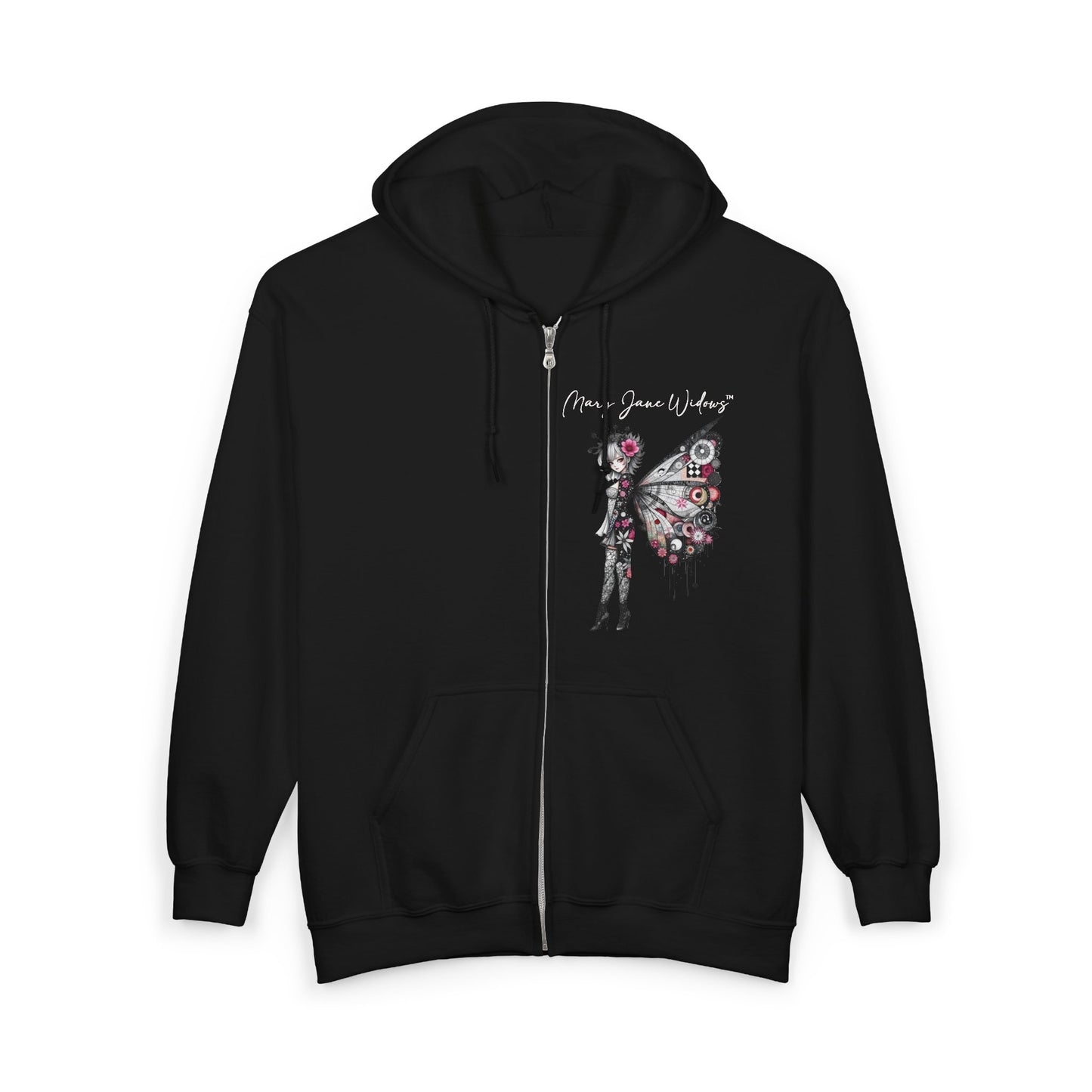 Fairy Butterfly Zip Hoodie - Fly Away - Full-Zip Unisex Sweatshirt