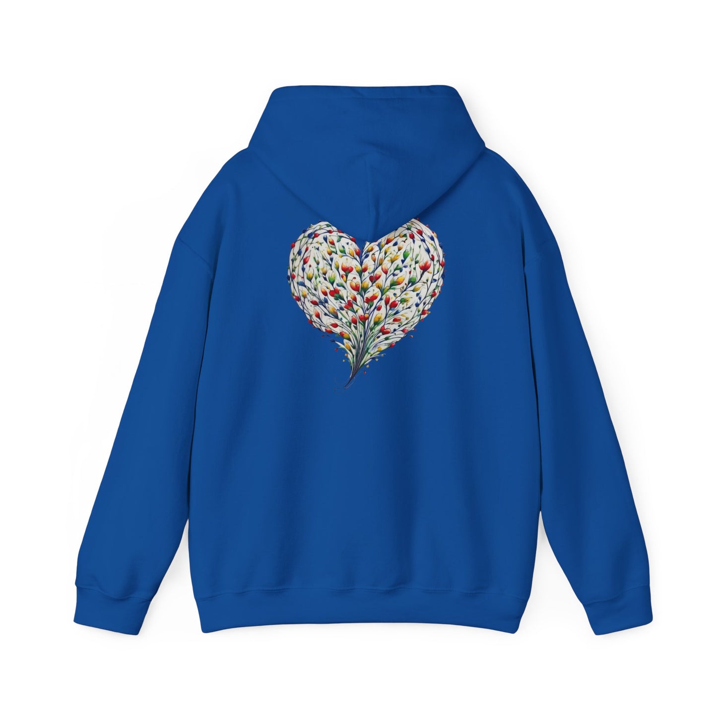 Floral Heart Hoodie — Watercolor Flower Heart with Spider - Unisex Hoodie