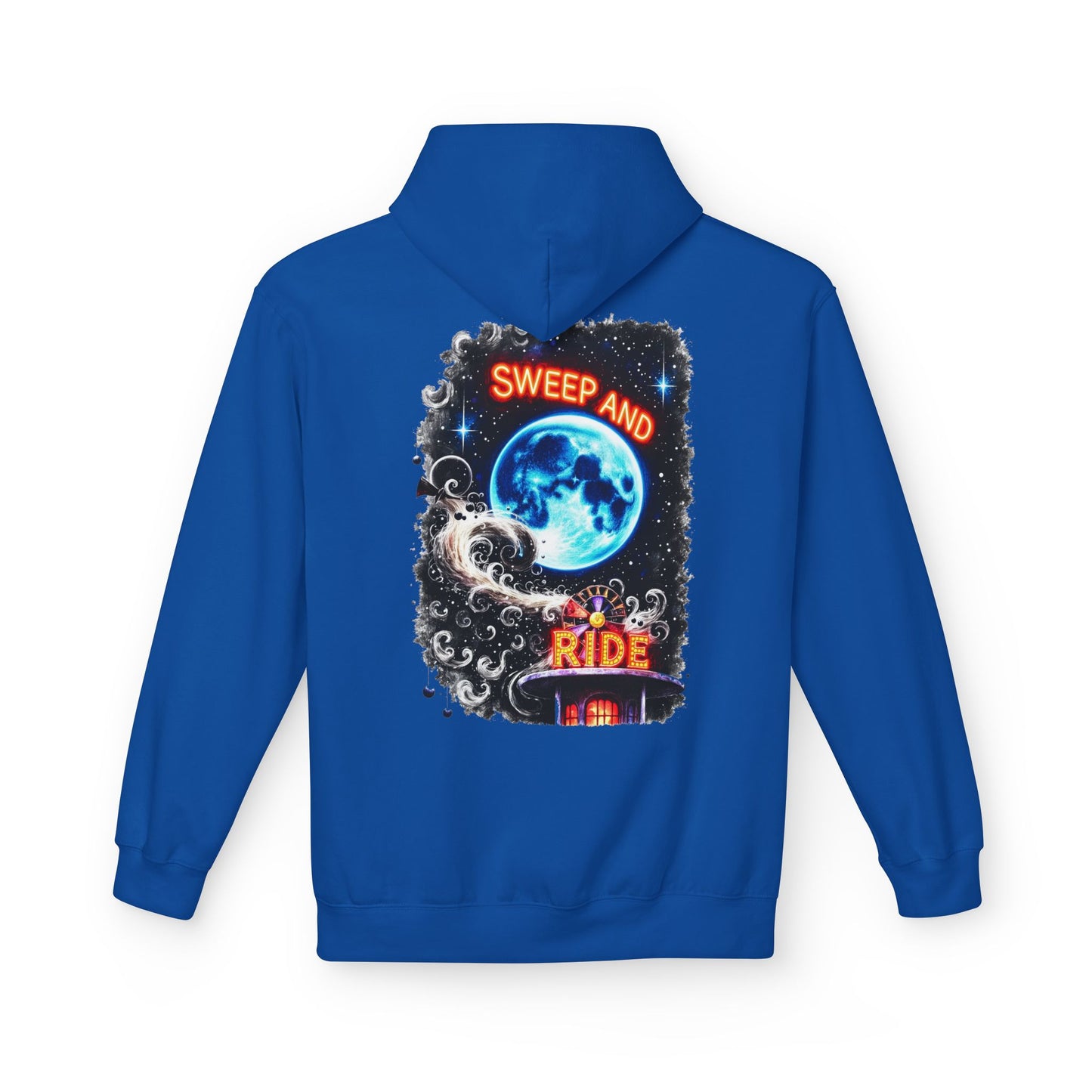 Halloween Fairy - 'Sweep and Ride' - Witch Broom Fairy Graphic Unisex Hoodie