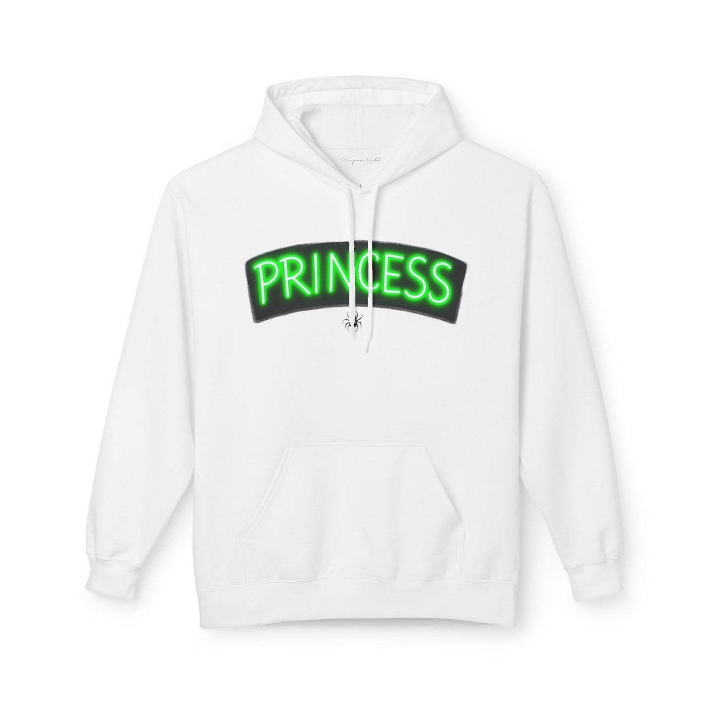 Princess Witch Hoodie — Gothic Neon Throne Graphic Unisex Hoodie