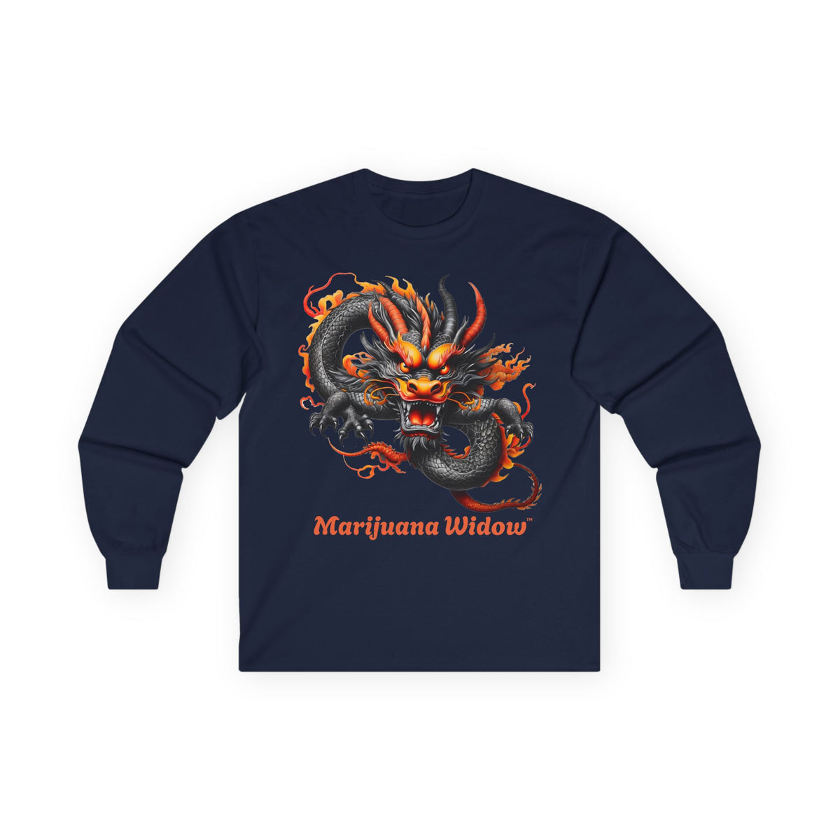 Dragon Fire Long Sleeve Unisex Tee - Marijuana Widow