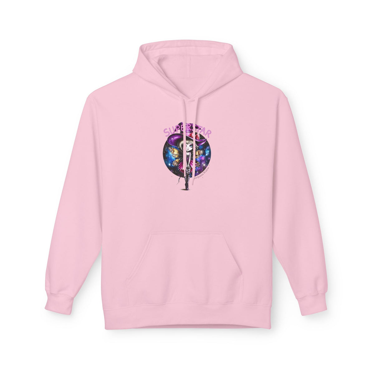 Backstage Pass Hoodie — Superstar Fairy - Neon Burlesque Theater Graphic Unisex Pullover - Marijuana Widow