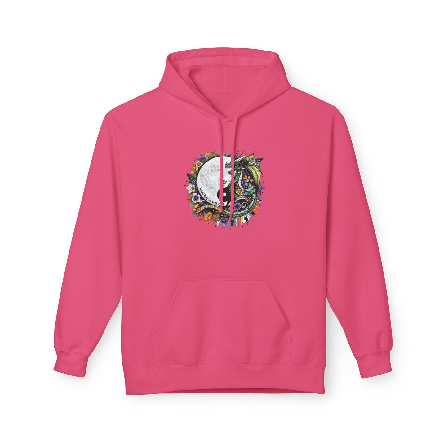 Dragon Flower - Moon & Floral Hoodie — Botanical Moon Phases Pullover