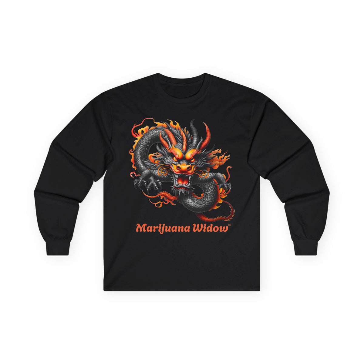 Dragon Fire Long Sleeve Unisex Tee - Marijuana Widow