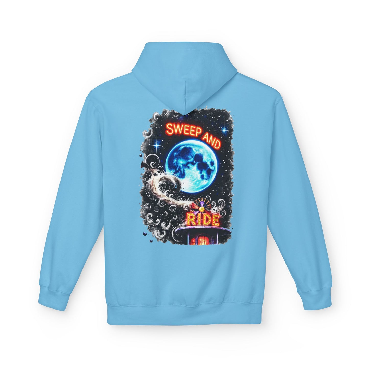Halloween Fairy - 'Sweep and Ride' - Witch Broom Fairy Graphic Unisex Hoodie